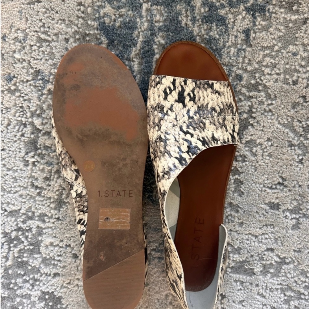 1. State Snakeskin Pattern Sandals - Picture 3 of 5
